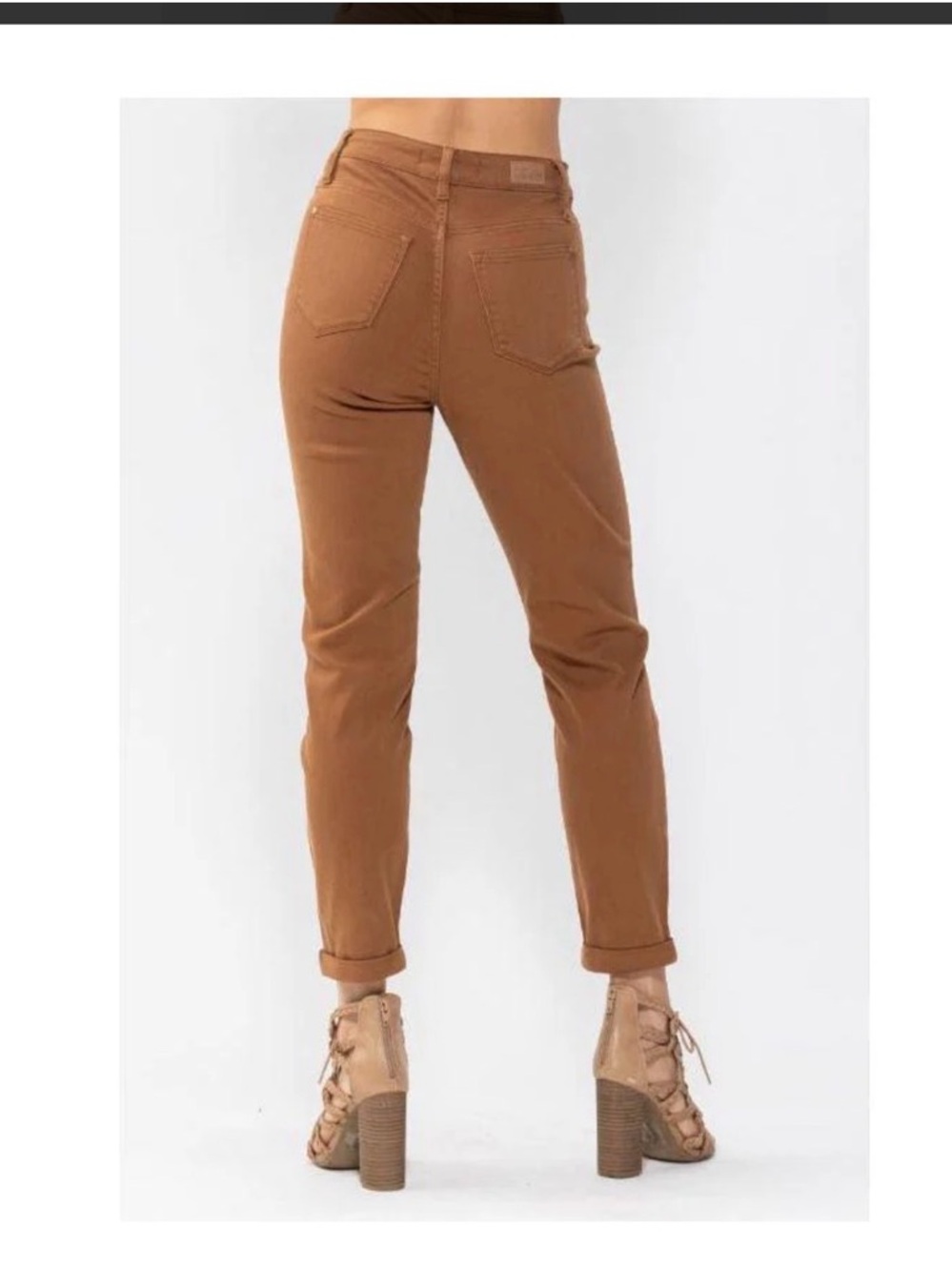 Judy Blue High-Rise Slim Fit Women's Jeans in Caramel Brown 7/28 - Picture 2 of 6